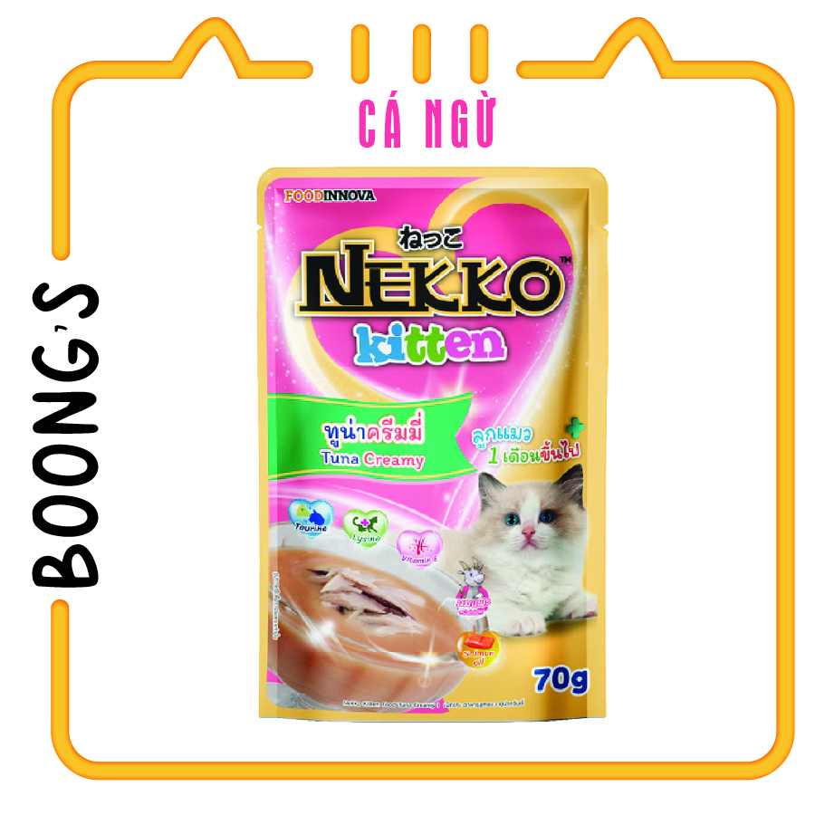 Pate Nekko Kitten Creamy dạng kem dành cho mèo con 70gr