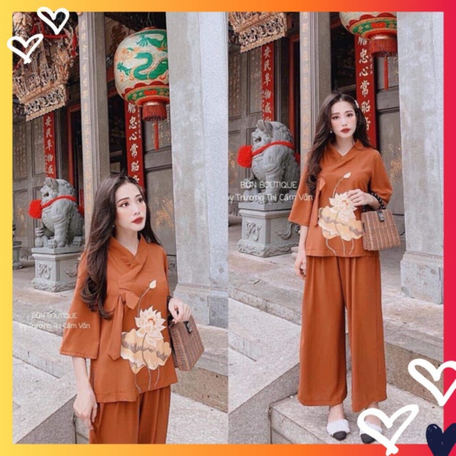 [HCM]SET BỘ ĐŨI THÊU SEN CAO CẤP DỄ MẶC