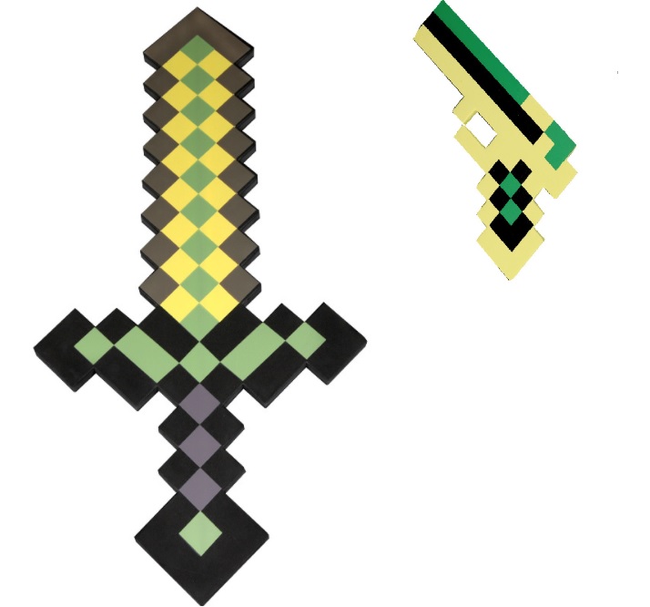 [HCM]Combo kiếm sung Minecraft vàng