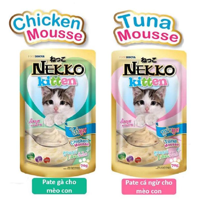 Pate mèo con Nekko Kitten hộp 12 gói 70g dành cho mèo từ 1-12 tháng tuổi - CutePets
