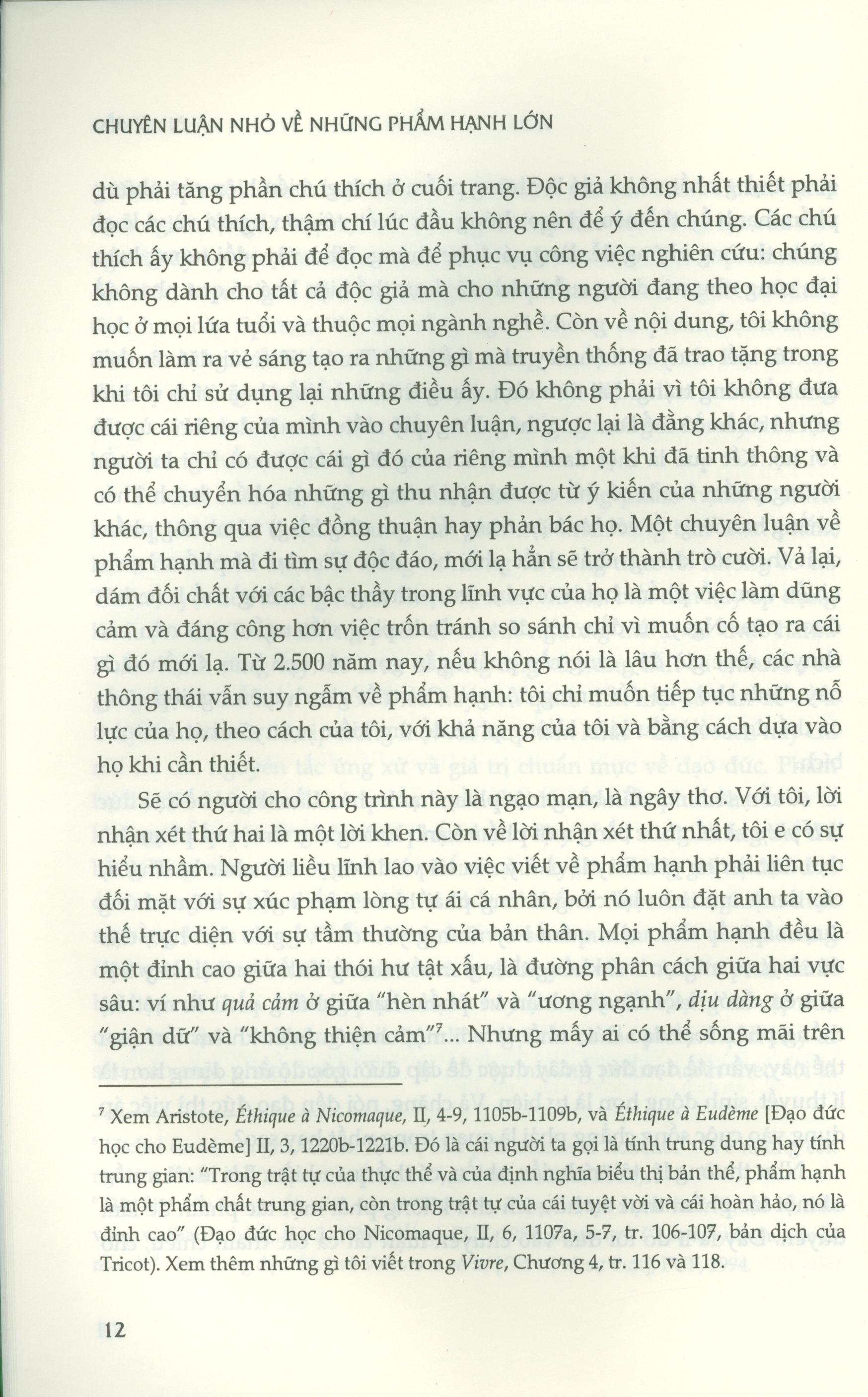 Chuyên Luận Nhỏ Về Những Phẩm Hạnh Lớn