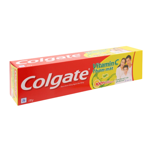 Kem đánh răng Colgate tuýp 170g Vitamin C thơm mát ngừa sâu răng