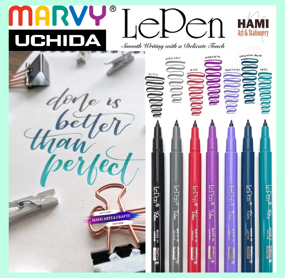 Bút ngòi cọ Marvy Lepen flex 4800 brush