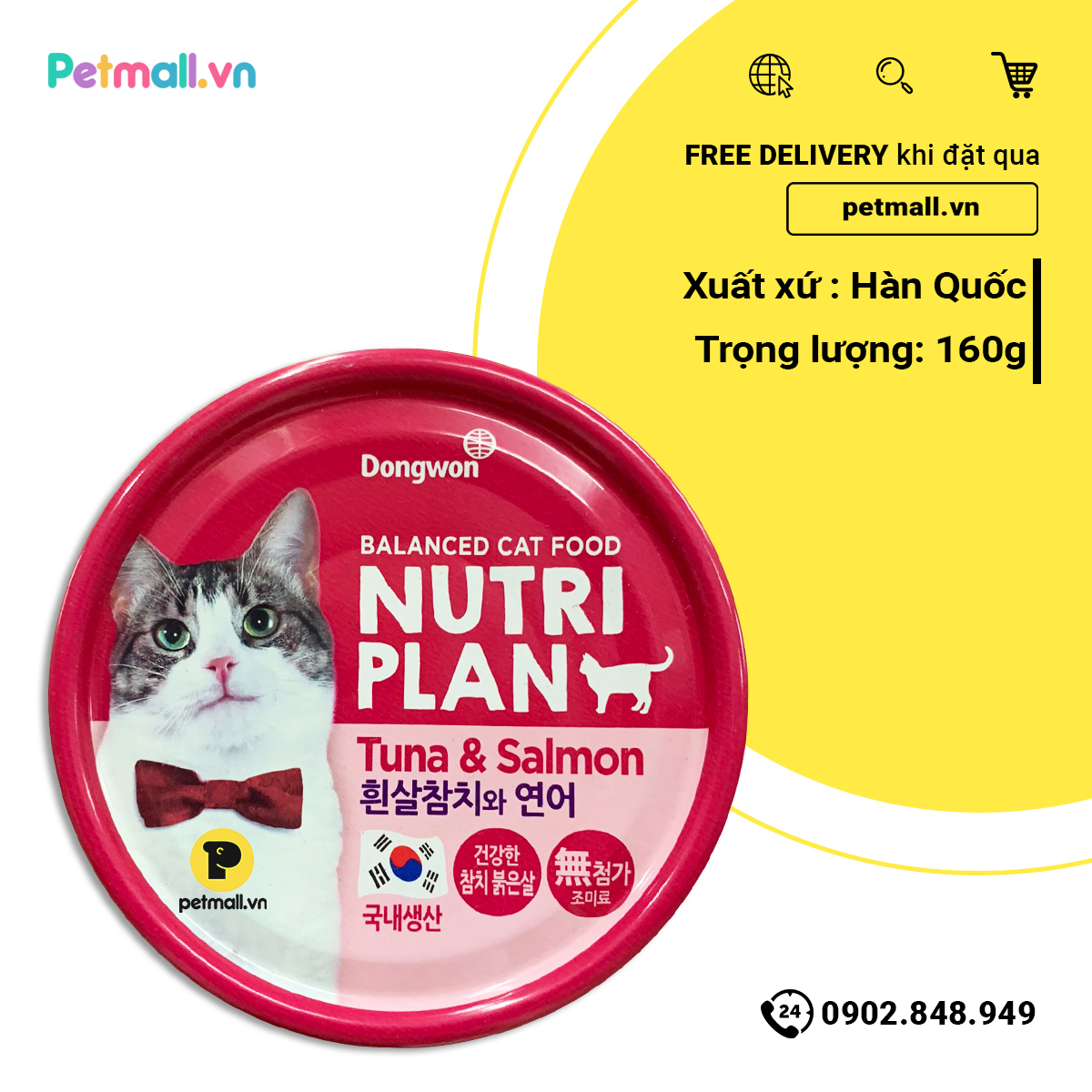 [HCM]Pate mèo Nutri Plan Tuna & Salmon 160g