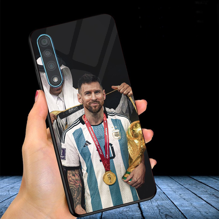 Ốp lưng vsmart live mặt kính in hình messi