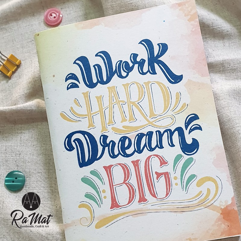 [HCM]Sổ Tay Mẫu Typo Work hard