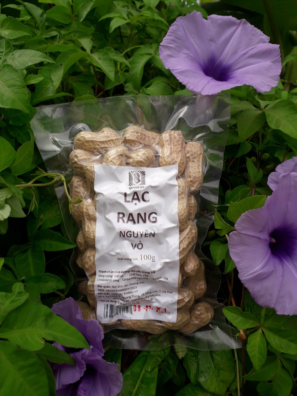 lạc rang nguyên vỏ khang hy 100g