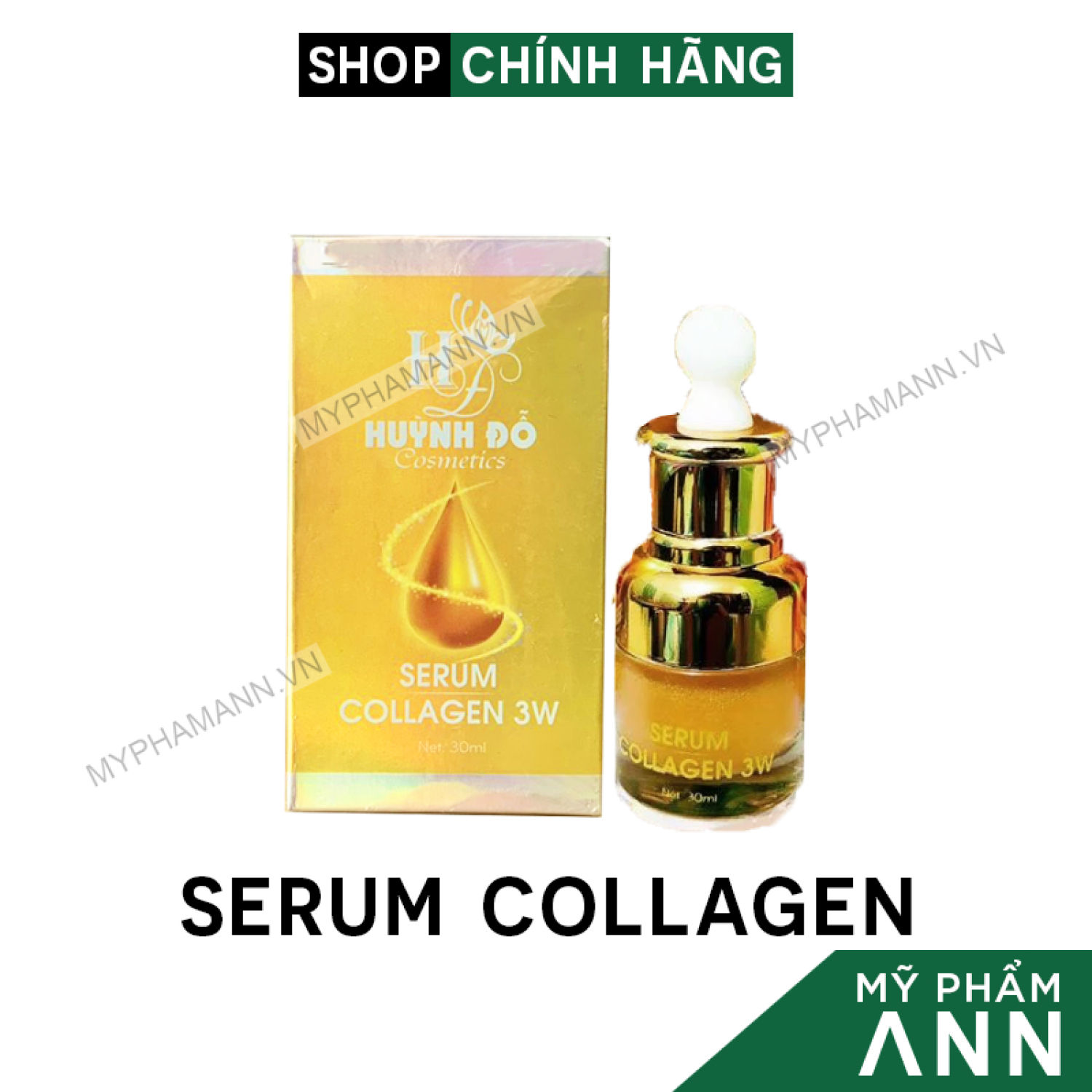 Serum Collagen 3W Mỹ Phẩm Huỳnh Đỗ Cosmetics Chính Hãng 30ml