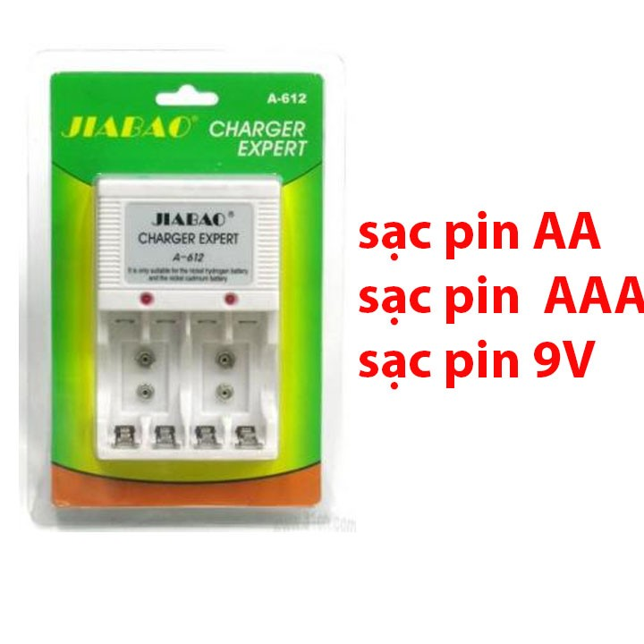 Bộ Sạc Pin Đa Năng Jiabao A612 (Sạc Pin 2A,3A, Pin 9V)