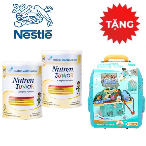 Combo 2 Lon Nutren Junior 800gr Tặng 1 Đồ chơi balo kéo bác sĩ