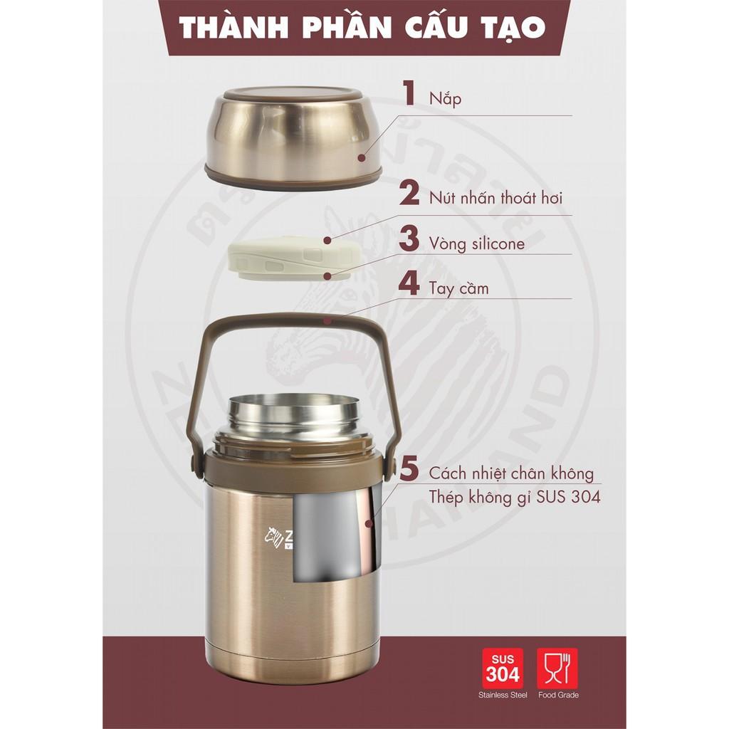 [HCM]CAMEN GIỮ NHIỆT ZEBRA 1L - 152435