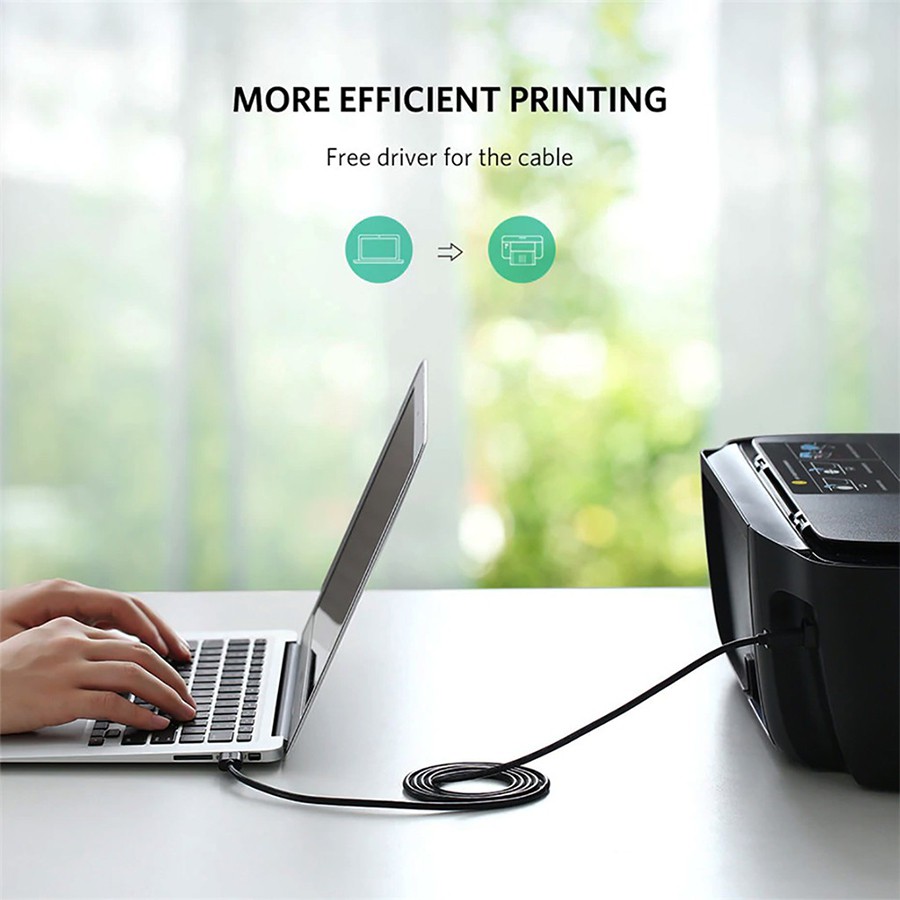 Cáp máy in Ugreen 10845 10327 US104 chuẩn USB 2.0 cao cấp - Hapustore