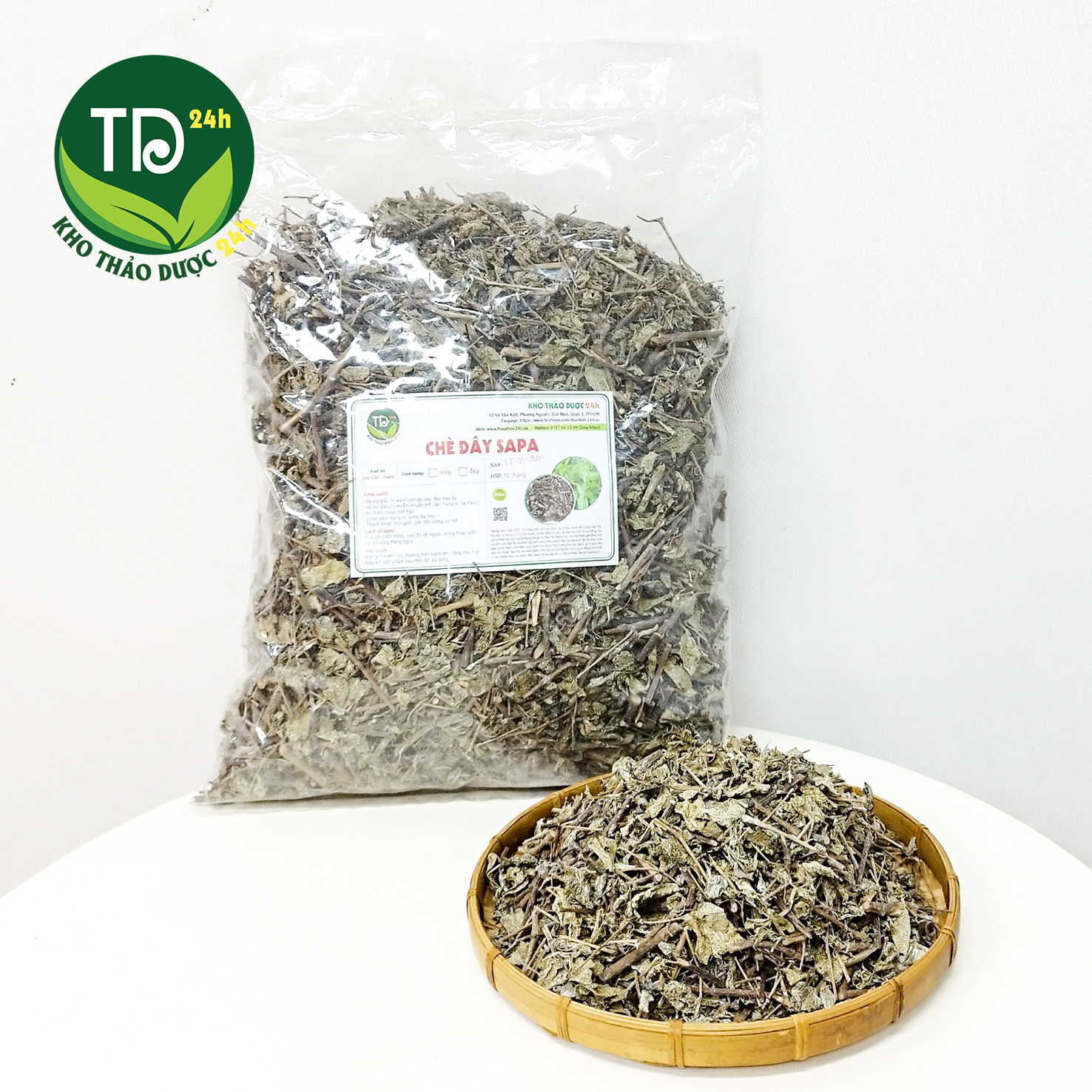 [1 kg] Chè dây Sapa chính hiệu, giảm viêm loét dạ dày tá tràng, hỗ trợ đau dạ dày, trào ngược dạ dày, khuẩn HP, nguyên chất 100% I Kho Thảo Dược 24h