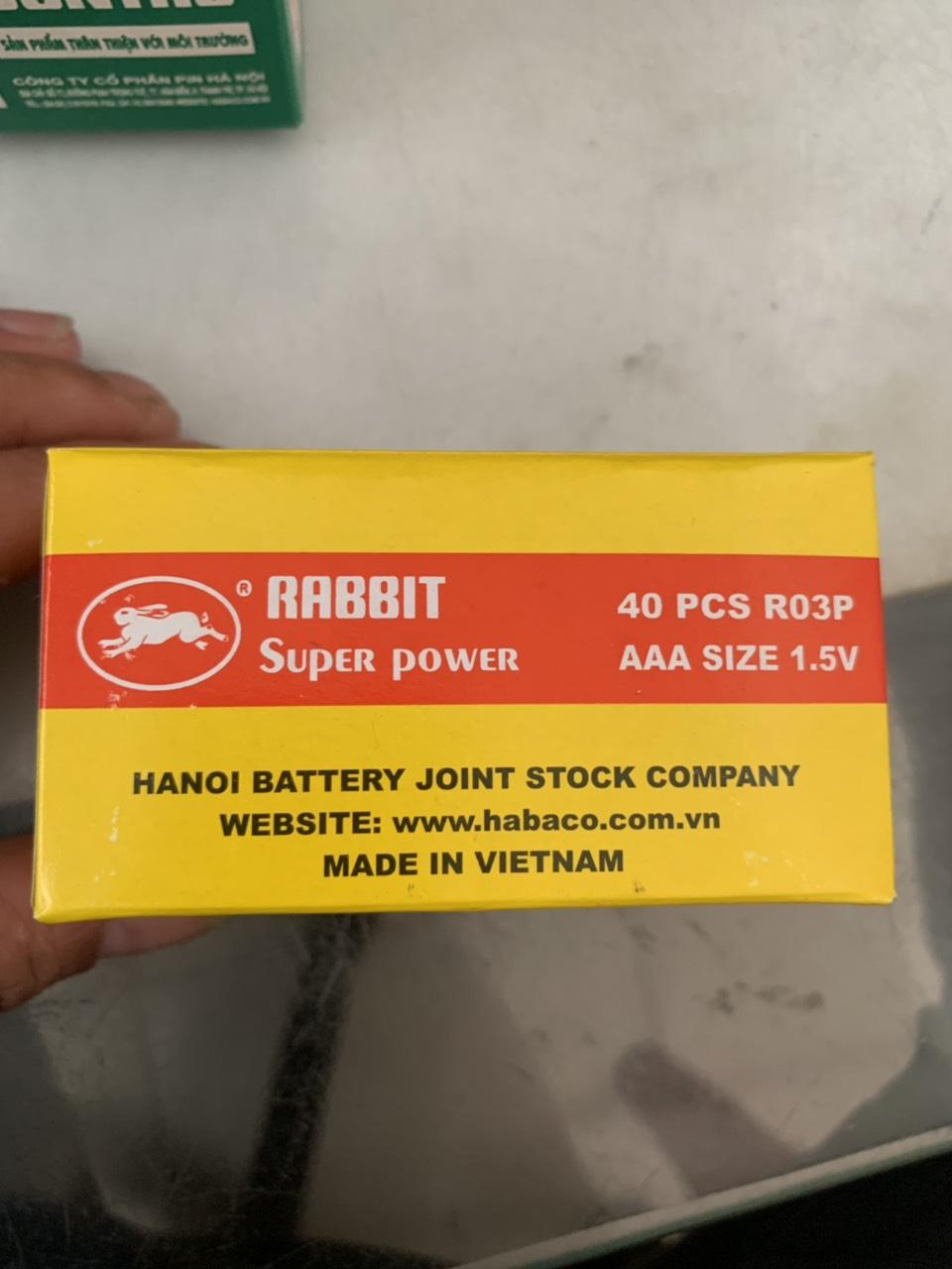 Pin con thỏ loại 3aaa, 40 viên nguyên hộp giá tốt