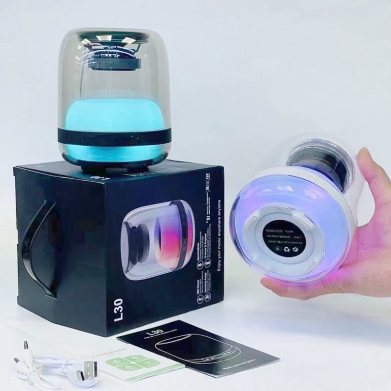 Loa bluetooth đèn LED L30 Loa Bluetooth L30, Loa Bluetooth Mini Có Đèn LED Loa Bluetooth Đèn Led L30 Âm Bass Siêu Ấm