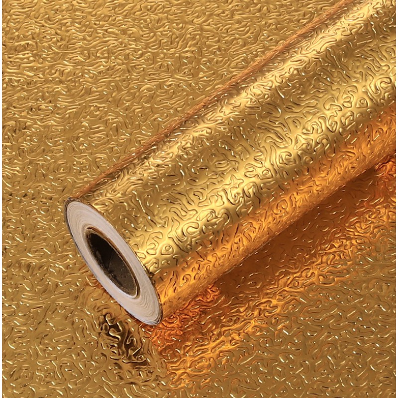 Cuộn 5 mét dán tường tráng nhôm CÁC MẪU MÀU VÀNG SANG TRỌNG khổ 60cm keo sẵn dễ dán