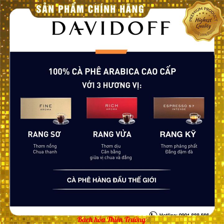 Cà phê hòa tan Davidoff Fine Aroma - lọ 100g