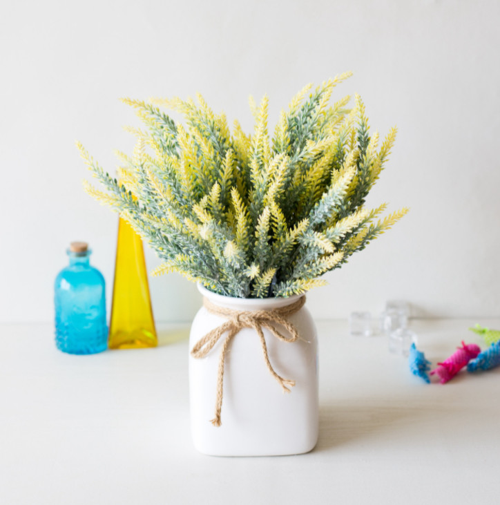 [HCM]Hoa oải hương lavender màu vàng làm đạo cụ chụp hình trang trí phòng tuyệt đẹp 38cm