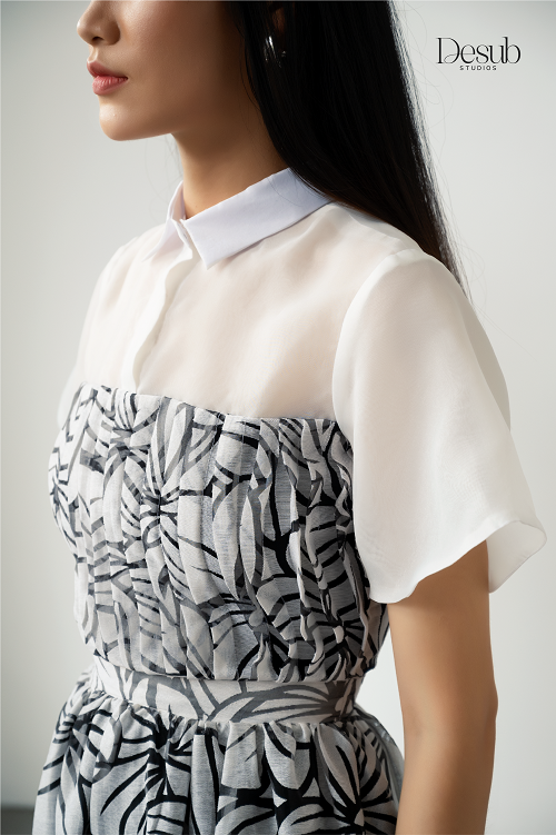 Desub Studios Đầm maxi thiết kế Flora Ruched Dress