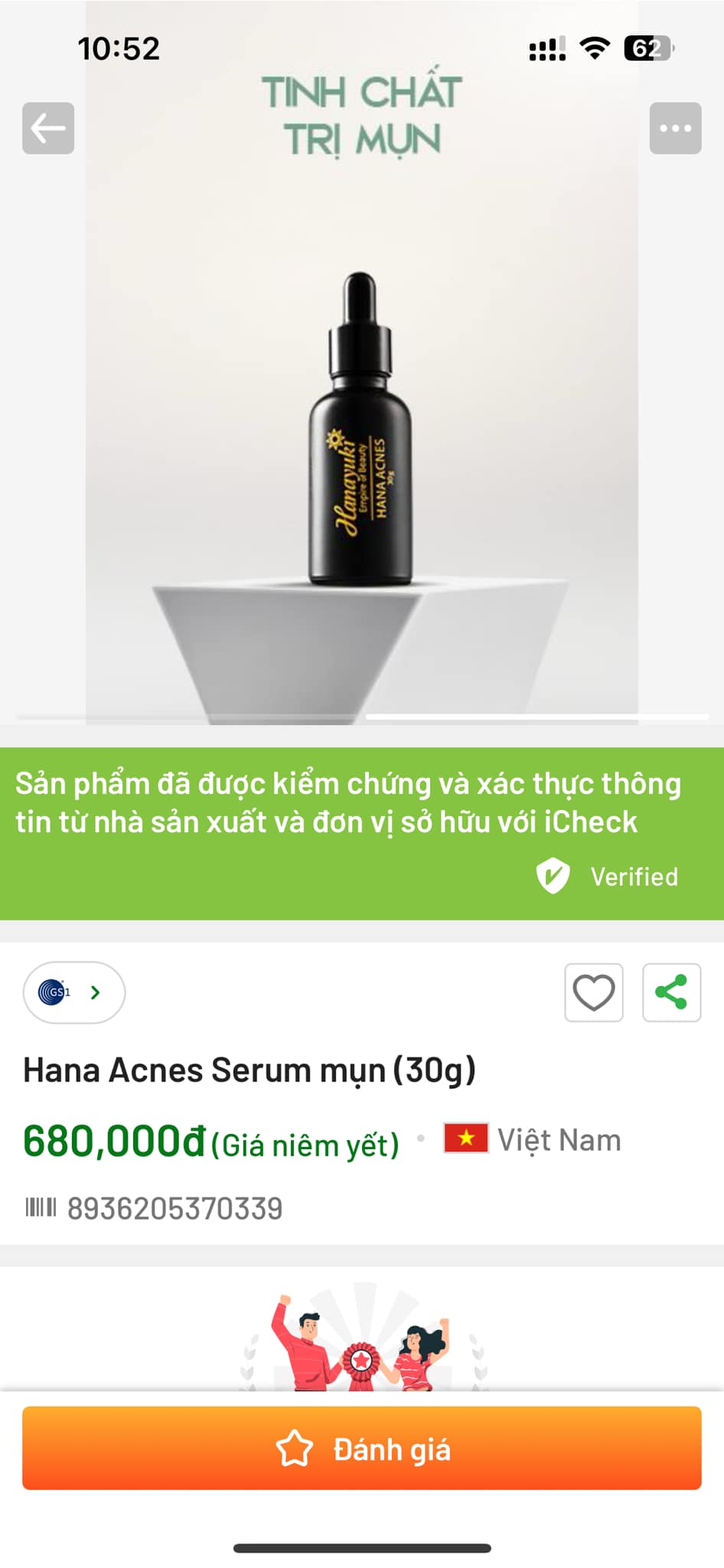 [Chính hãng Hanayuki-Date 2027] Serum Mụn Hanayuki Hana Acnes