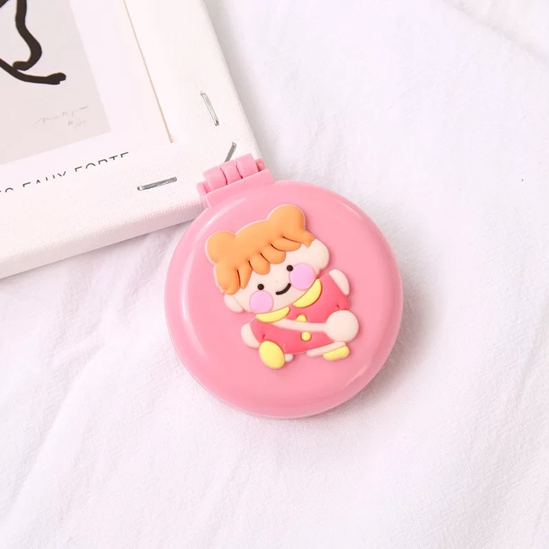 Gương Lược Massage Gấp Gọn Cầm Tay Mini