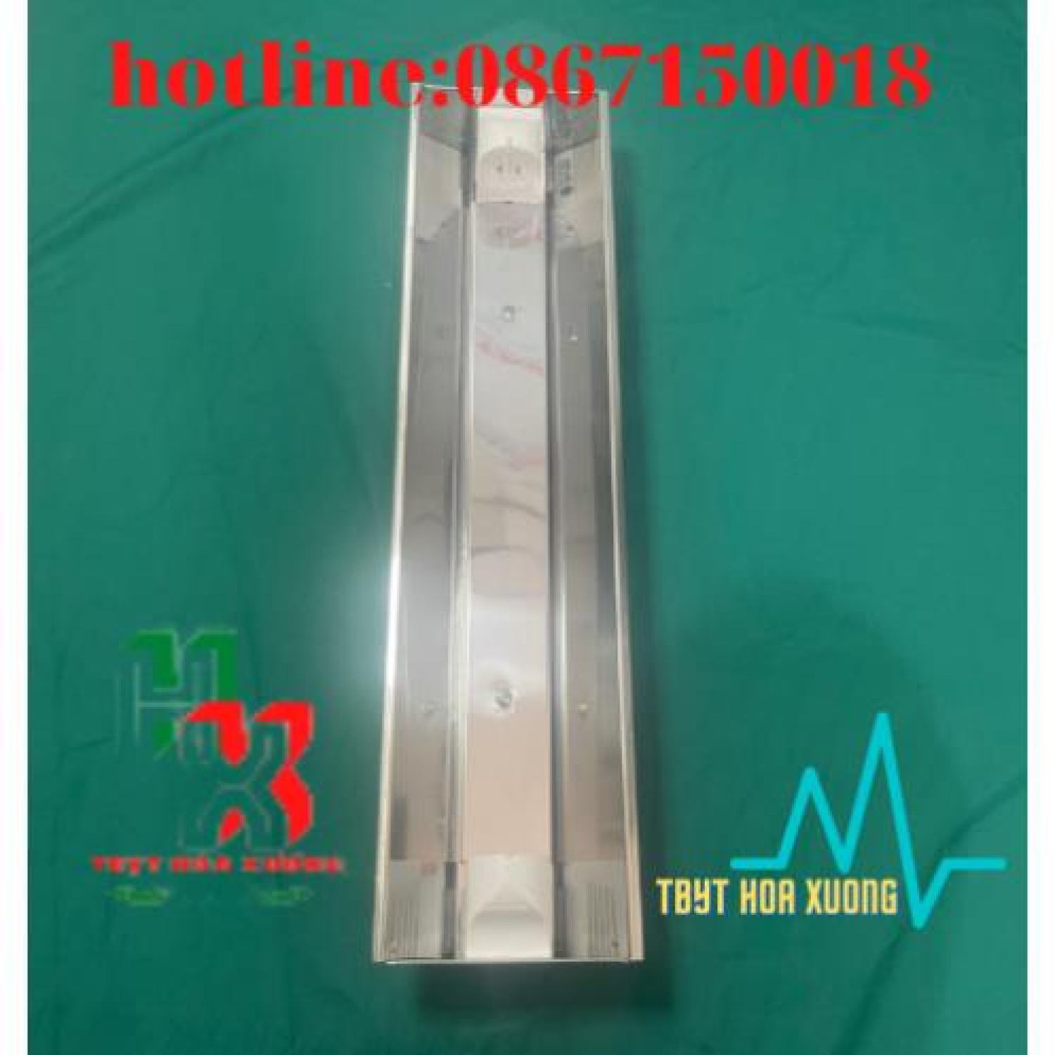 [Com Bo Máng + Bóng UV 45cm ] Đèn Cực Tím Diệt Khuẩn Không Khí - Inox