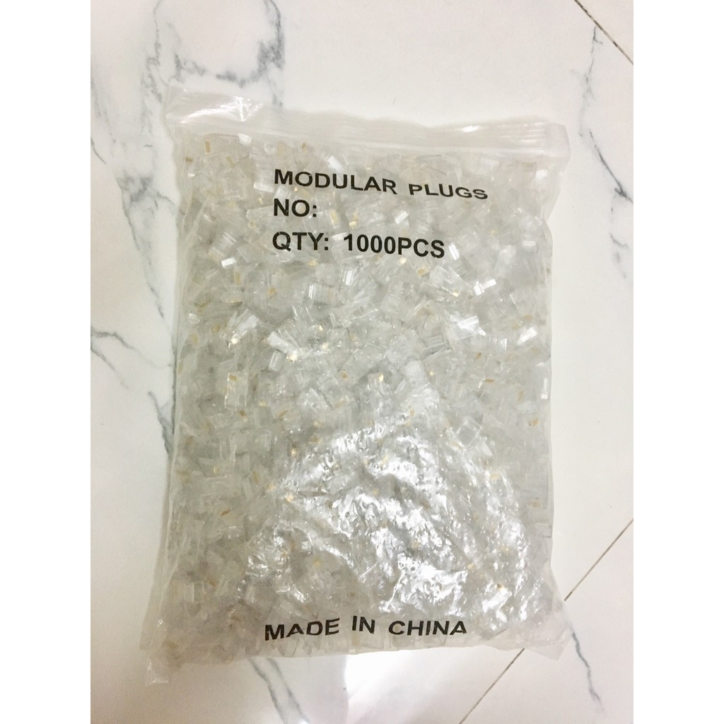 Hạt Mạng Cob J45 Túi 1000C - Đầu Bấm Mạng