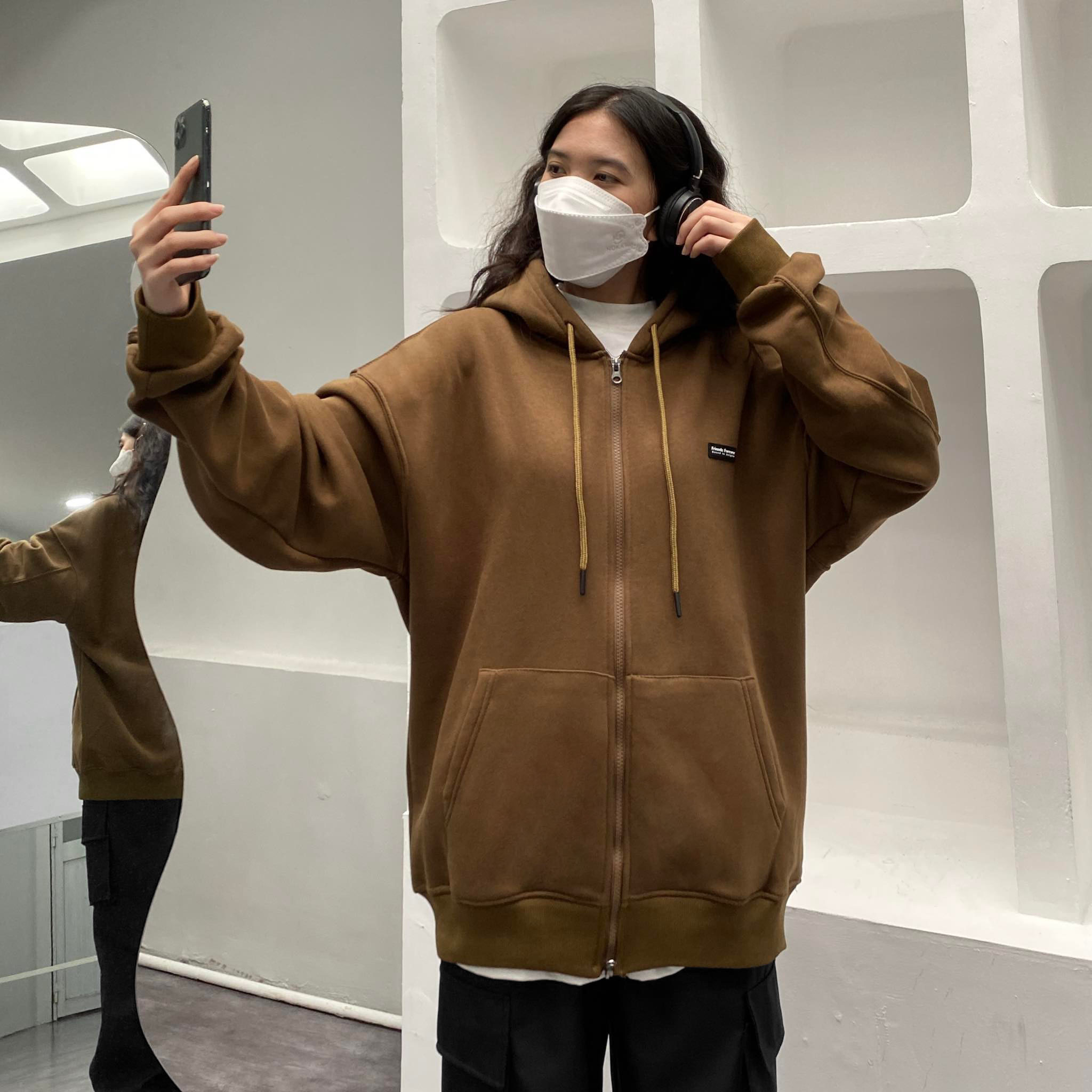 Áo Khoác OVERSIZE FRIENDSFOREVER ZIP HOODIE