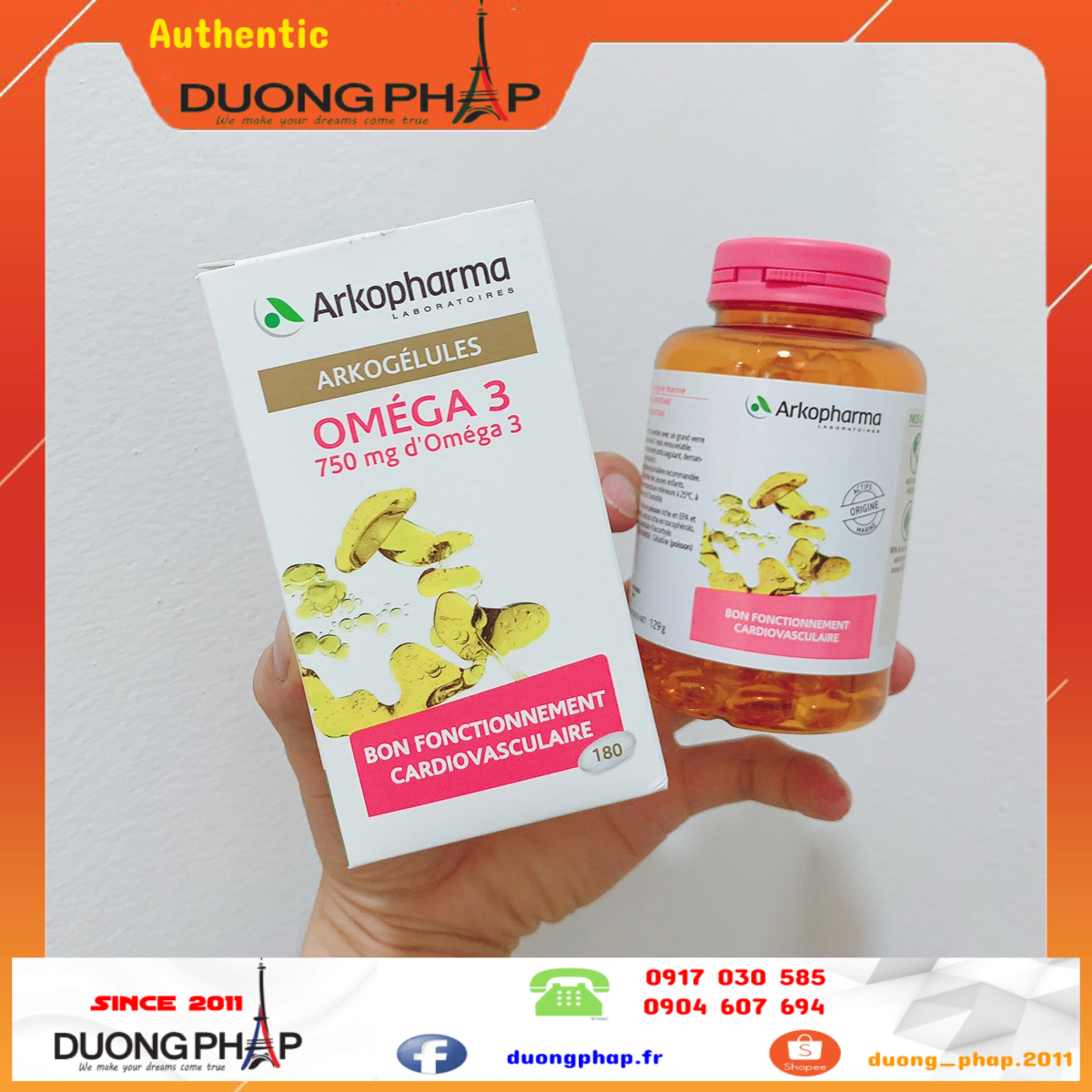 Dầu cá Omega3 Arkopharma 180 viên