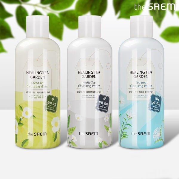[HCM]Nước Tẩy Trang chiết xuất Tràm Trà The Saem Healing Tea Garden Green Tea Cleansing Water 300ml