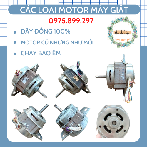 Motor máy giặt trục 12mm. động cơ bao dây đồng 100%. motor cũ như mới