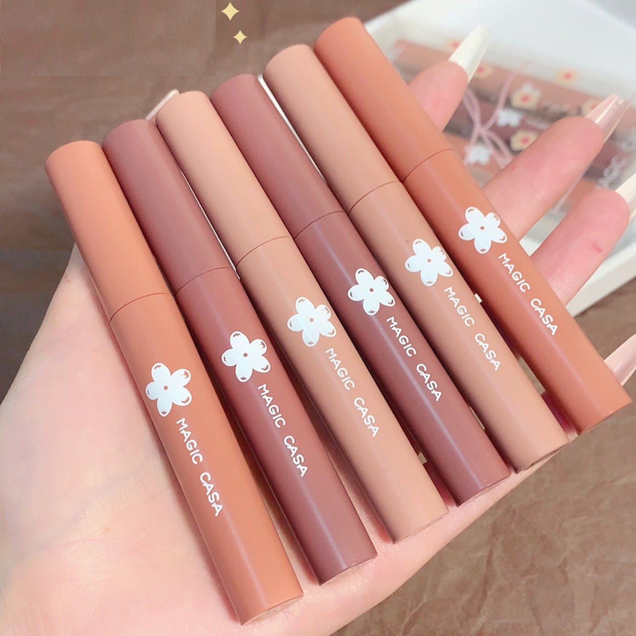 Set 3 son Chic Chic Magic Casa Kapok Mousse Lip Glaze - chichic