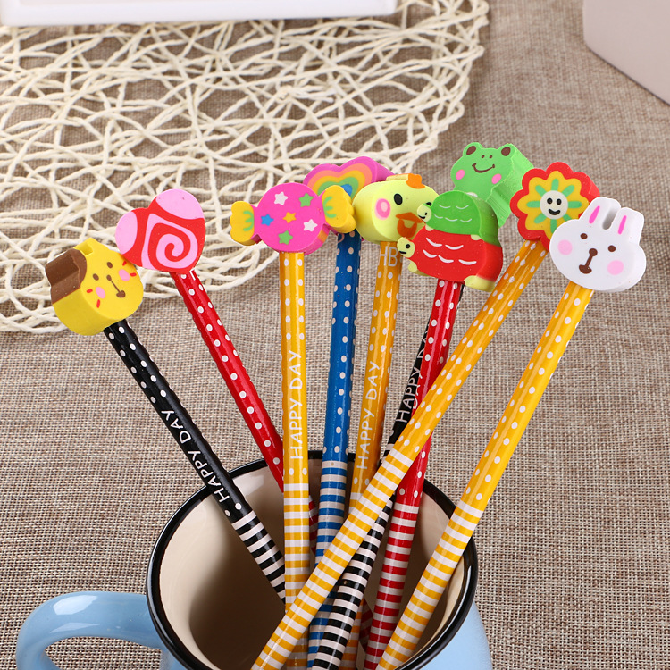 Bút chì kèm tẩy dễ thương