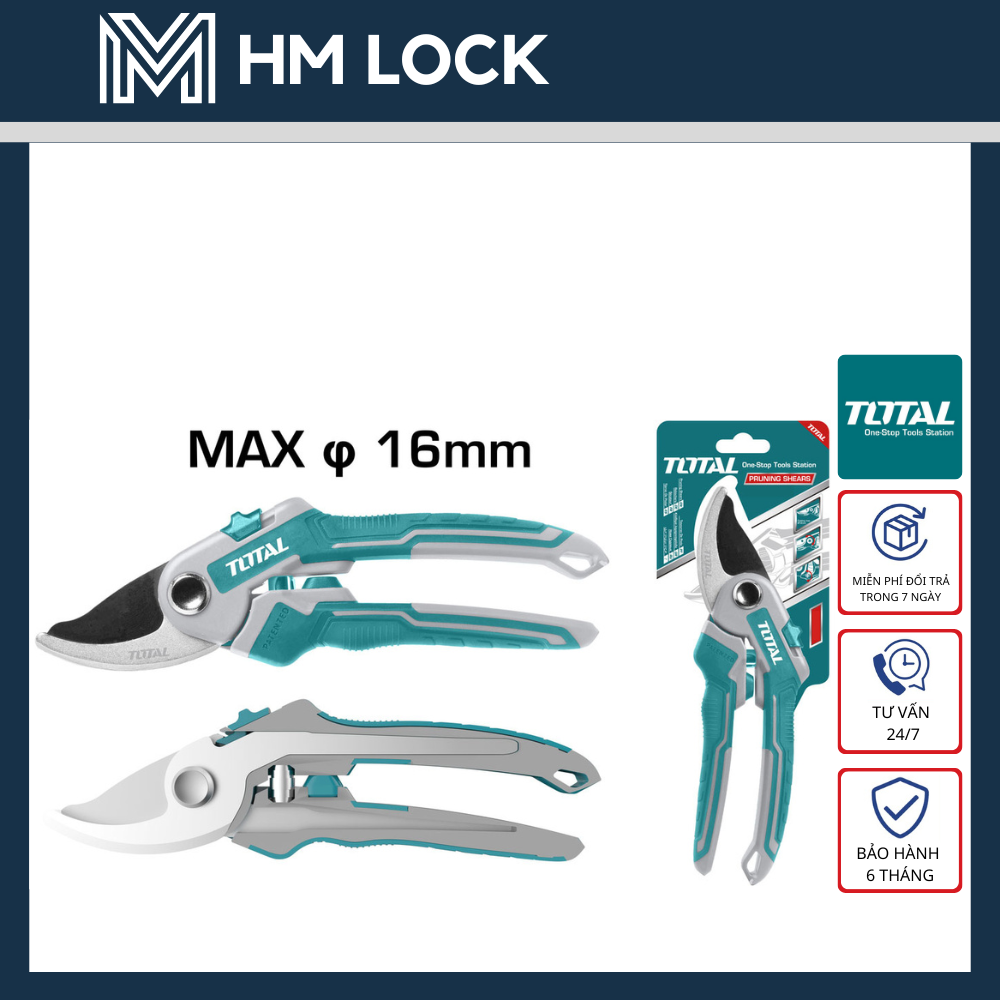 Kéo cắt tỉa cành cây total 8.5 inch/225mm - hàng chính hãng - tht0601 - hm lock