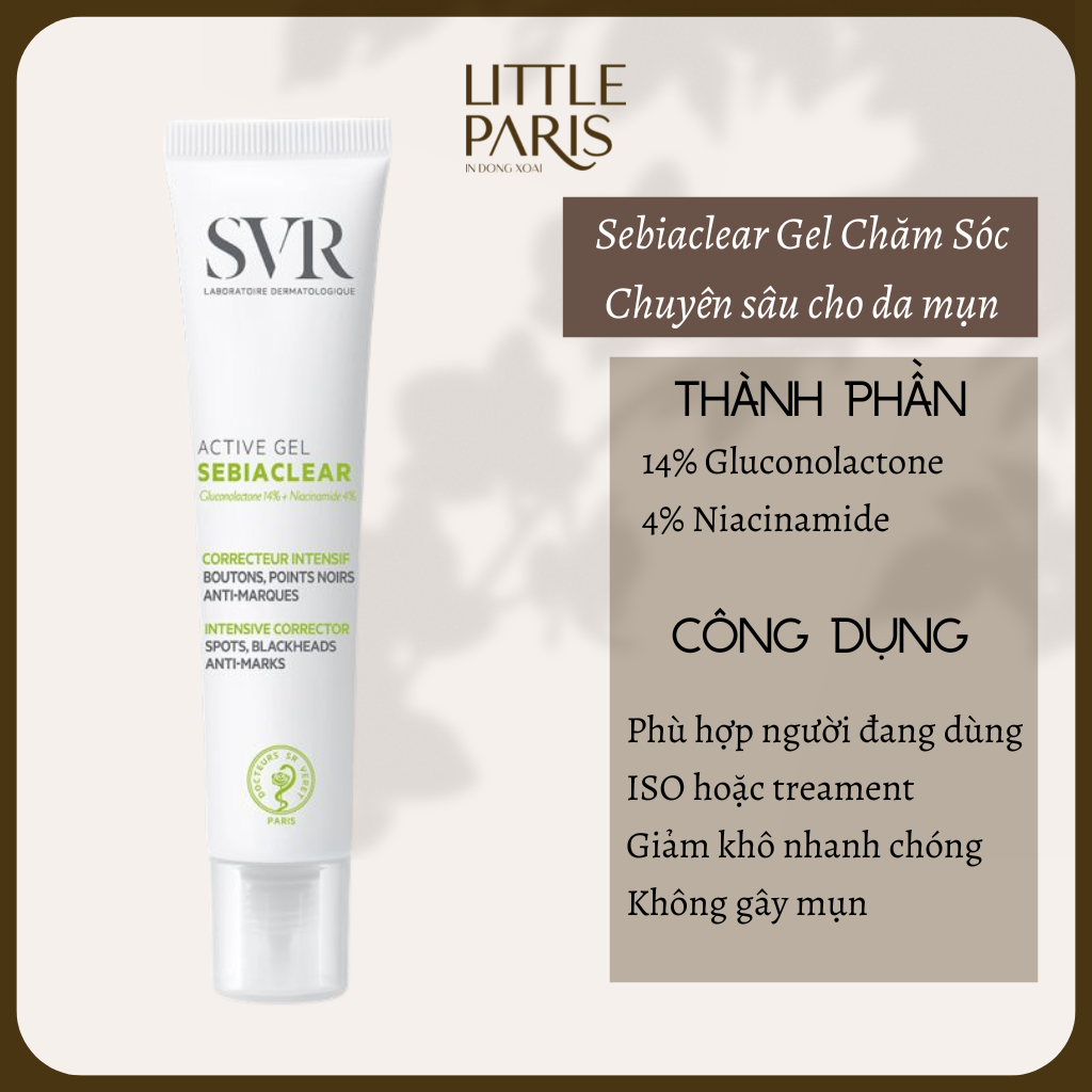 [MẪU MỚI] Gel Dưỡng Cho Da Mụn SVR Sebiaclear Active 40ml