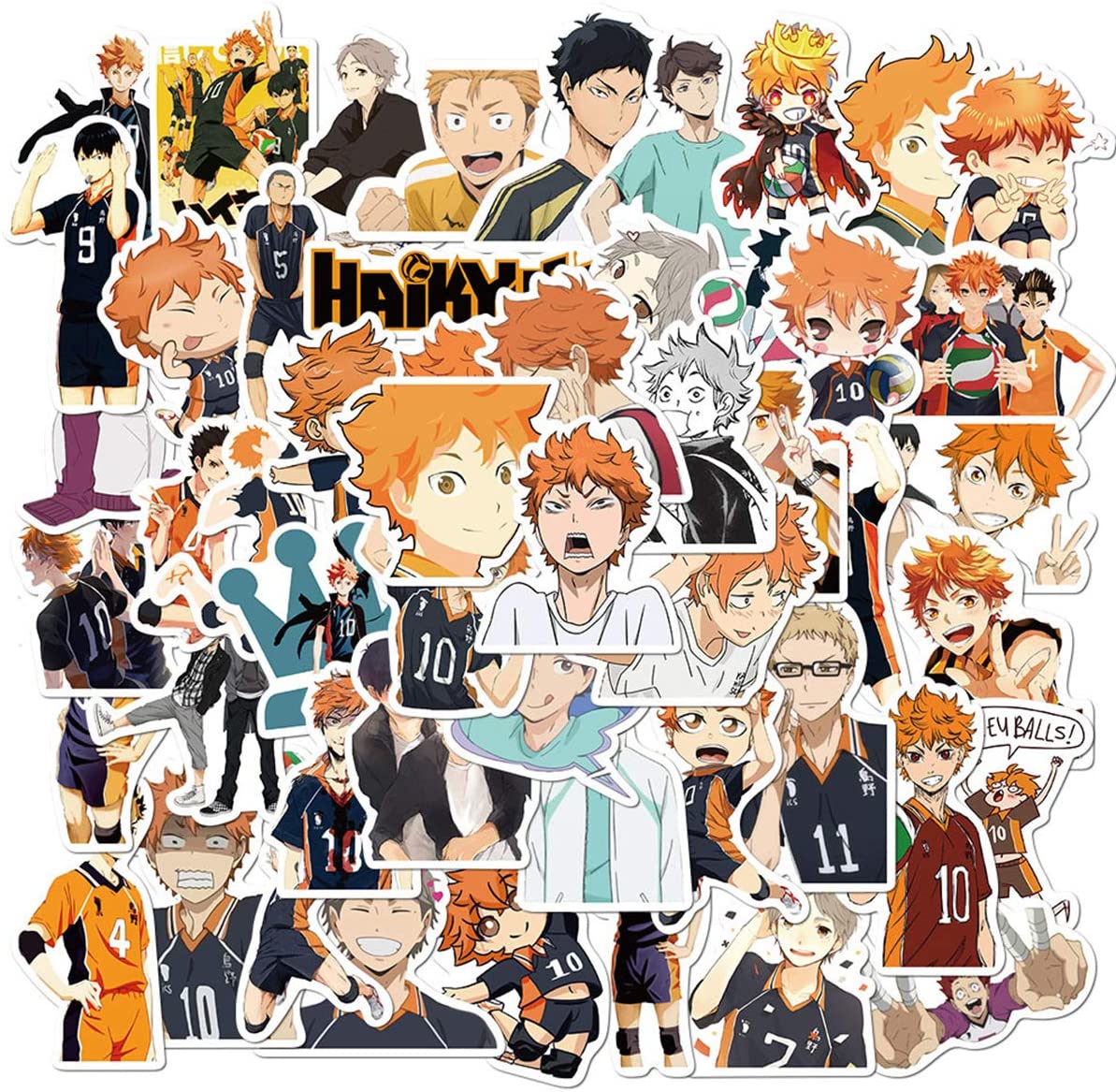 Set 30-80 Sticker Haikyuu ảnh decal hình dán ép lụa