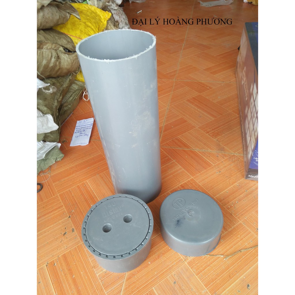 Combo 1 Bịt Xả 140, 1 Bịt Trơn Và 40Cm Ống 140Mm