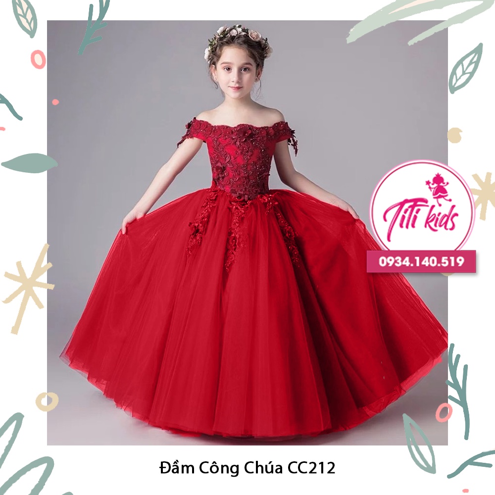 Đầm Váy Công Chúa Trẻ Em Cao Cấp Titikids CC212