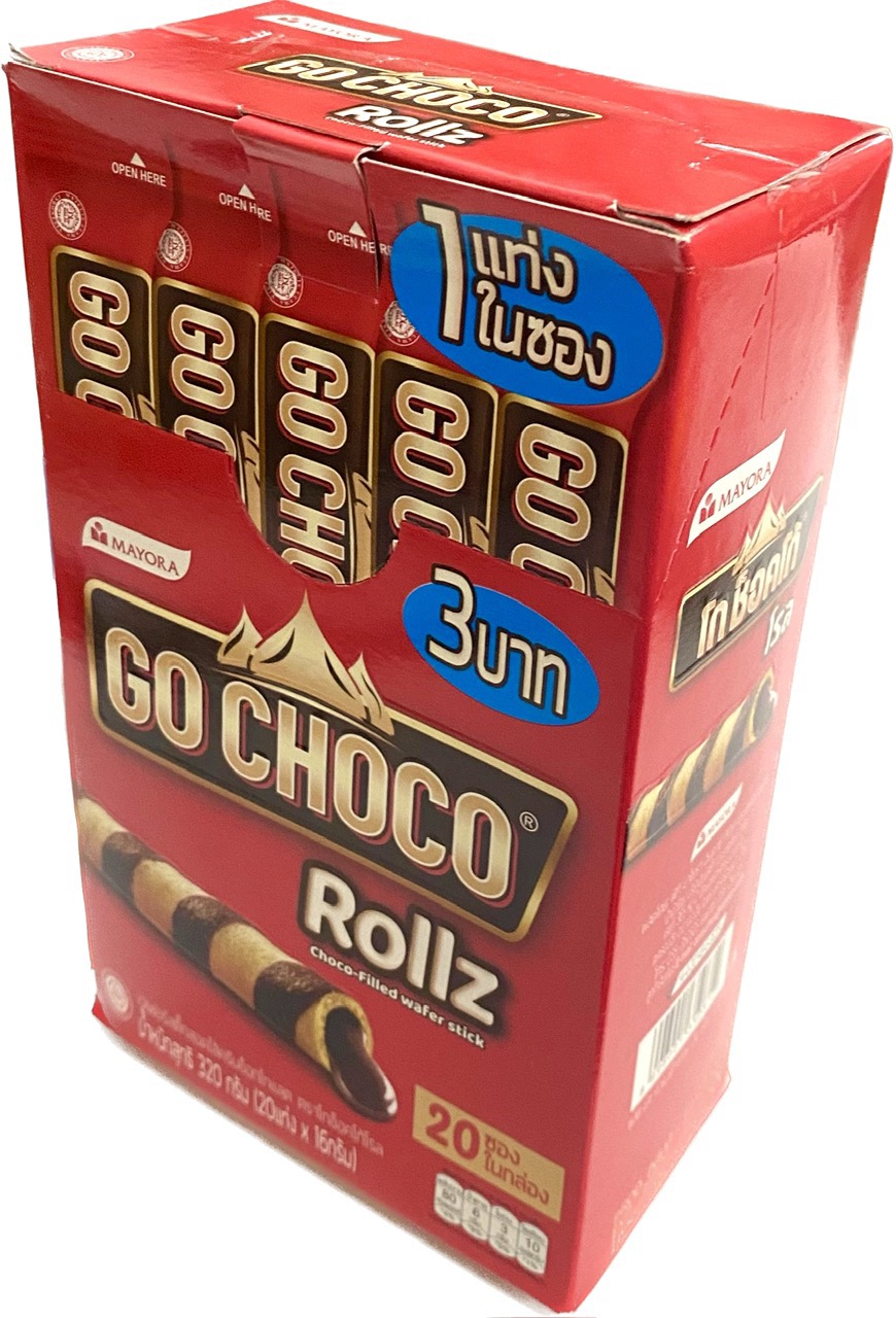 Bánh Quế Xốp Kem Socola Go Choco Rollz 280gr
