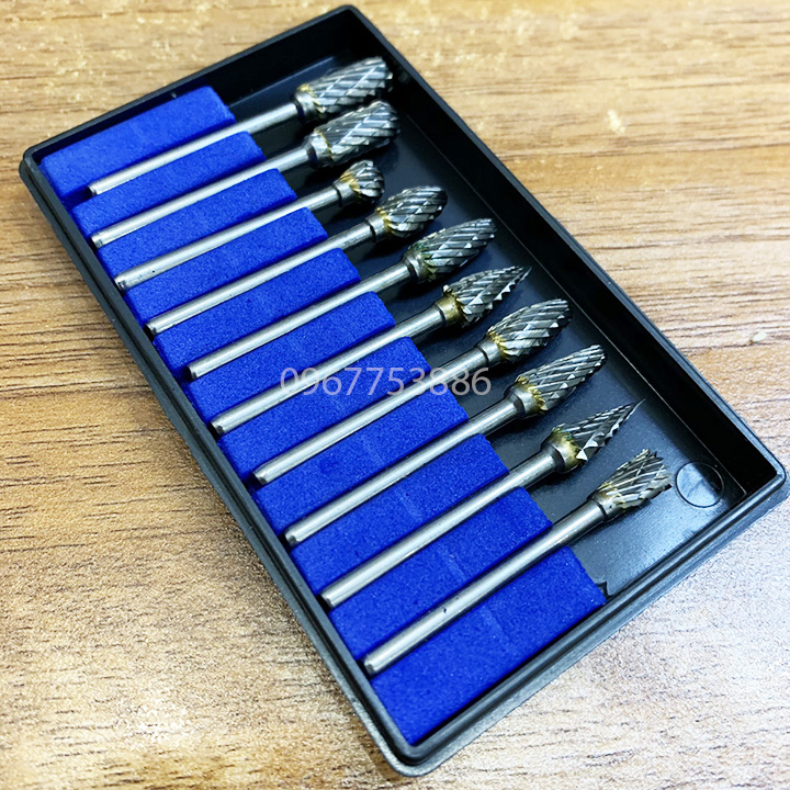 bộ 10 đầu mài,khắc hợp kim vonfram