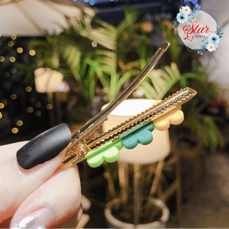 Set 2 Kẹp tóc bấm màu hoa quả hottrend C10
