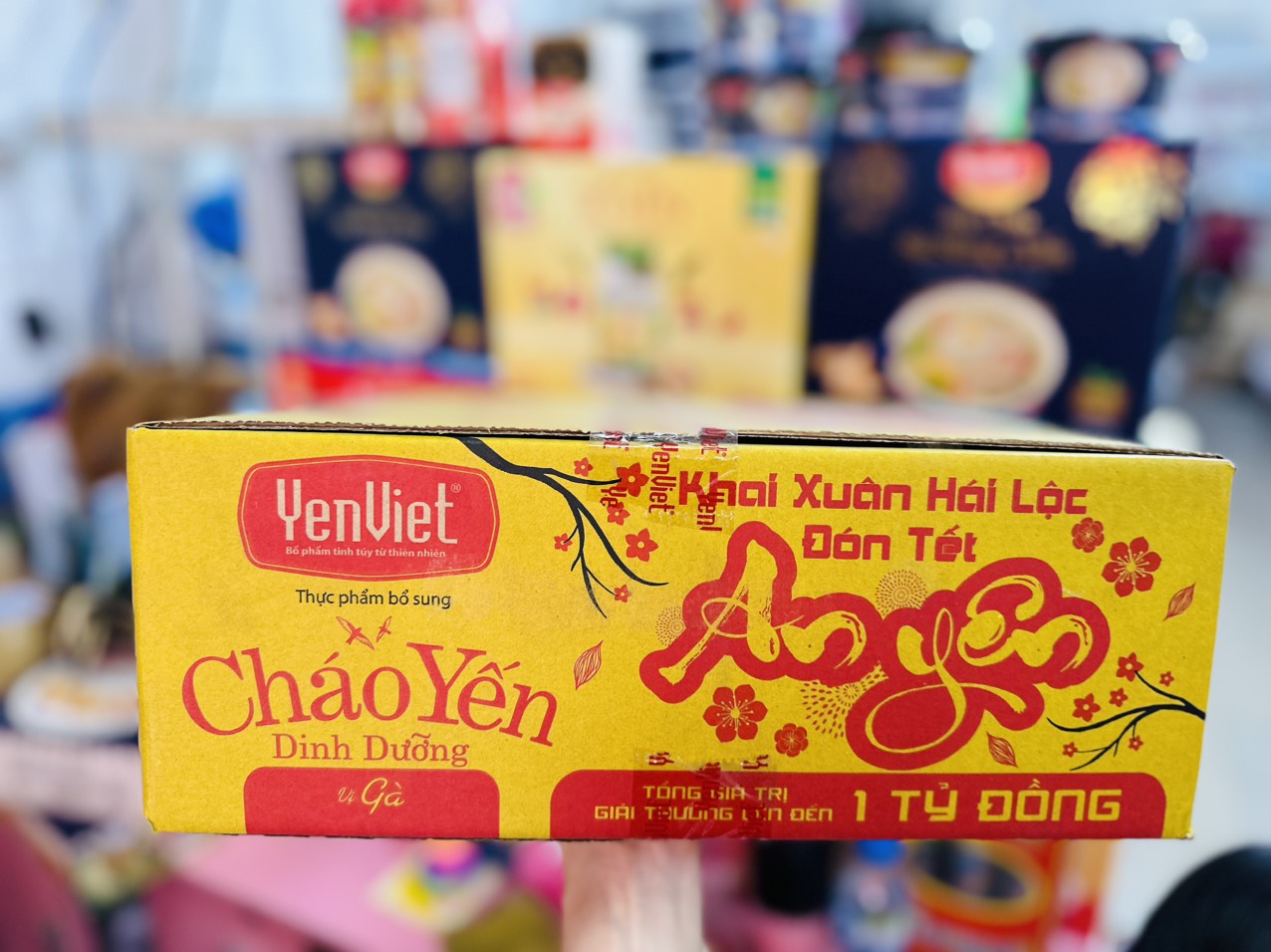 Thùng 30 Gói Cháo Yến Việt Vị Gà Có Lì Xì (30 gói x 50g)