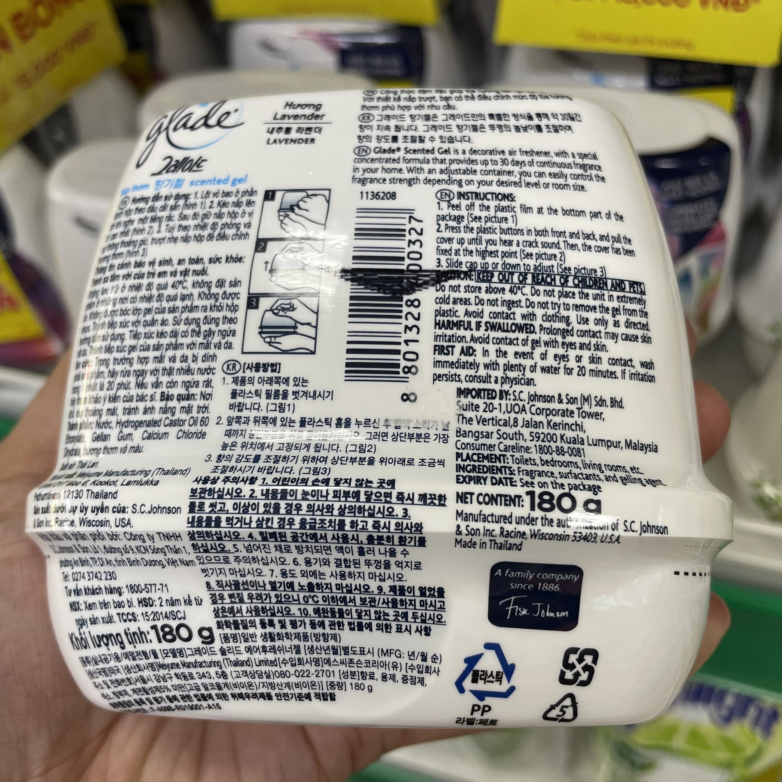 Sáp Thơm Glade Thái Lan 180g Chính Hãng (Bibistore TB)