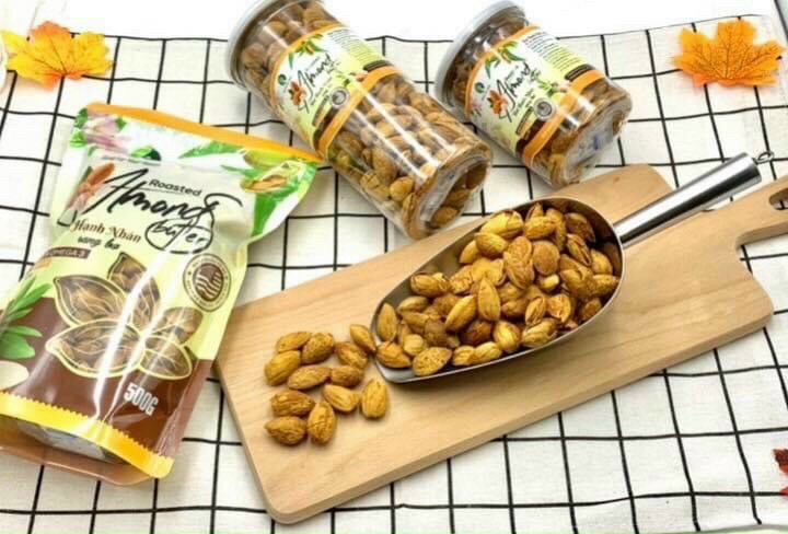 HẠT FONUT-HẠT HẠNH NHÂN MỸ CÒN VỎ RANG BƠ 500G