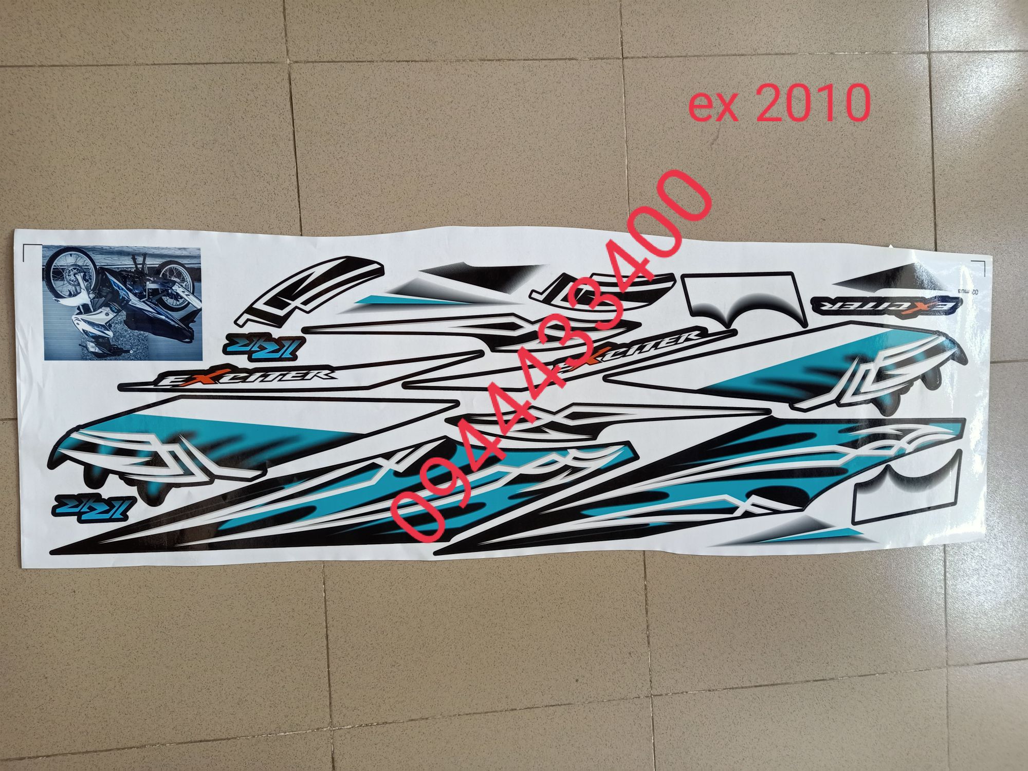 [HCM]TEM RỜI EXCITER 2010 DÁN CLXE TRẮNG