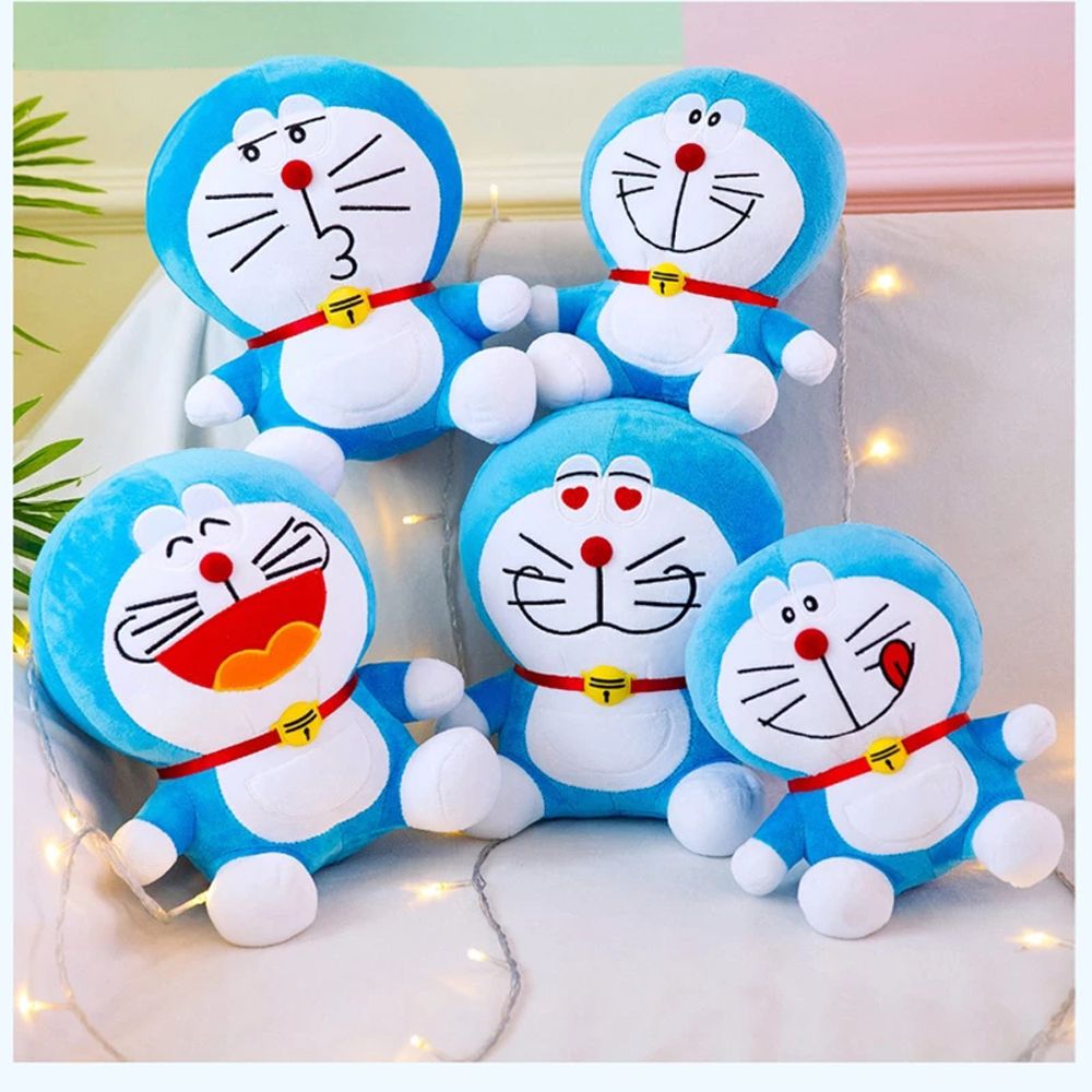 YINLMALL 25/35 / 50cm Kawaii Quà tặng sinh nhật cho bạn gái Động vật mềm Búp bê mèo Đồ chơi nhồi bông Doraemon Hình anime Búp bê sang trọng Đồ chơi Doraemon sang trọng