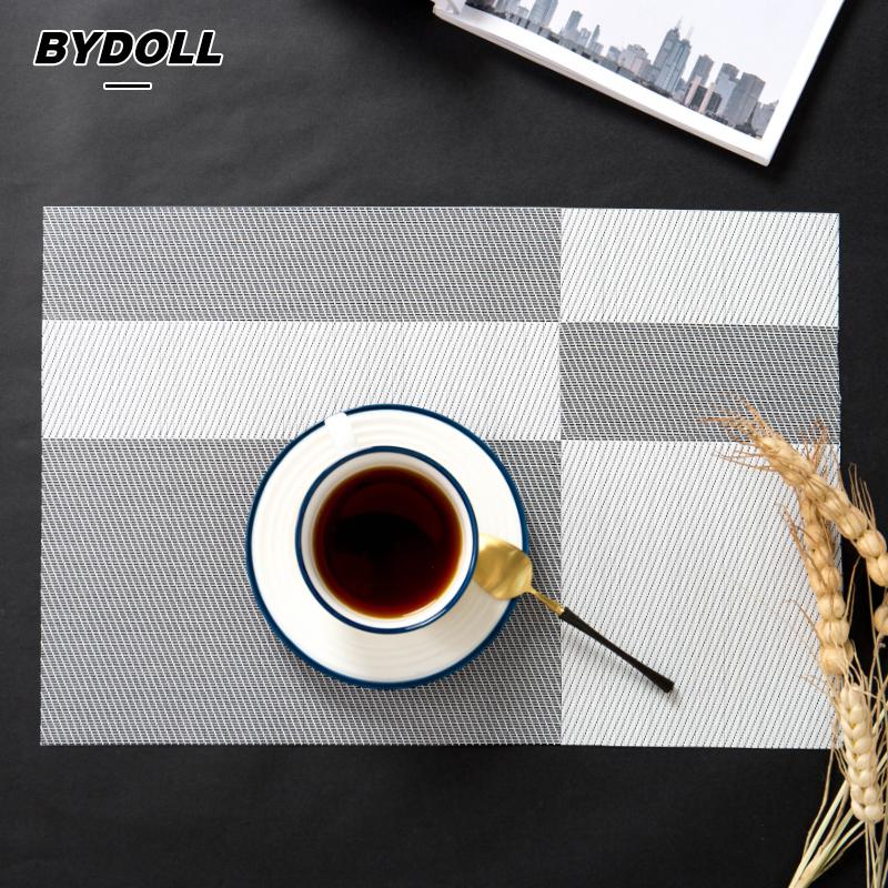 BYDOLL4 Miếng Tấm Lót Đĩa Ăn Phong Cách Nhật Bản Tấm Lót Bát Đĩa Lót Khay Miếng Lót Cách Nhiệt Phong Cách Châu Âu Tấm Trải Bàn Kiểu Phương Tây Chống Nước Và Dầu Lót Cốc