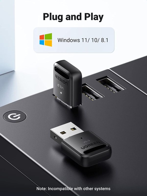 Thiết bị USB Bluetooth 5.3 Ugreen  90225 (Kết nối cùng lúc 7 thiết bị) Chính Hãng