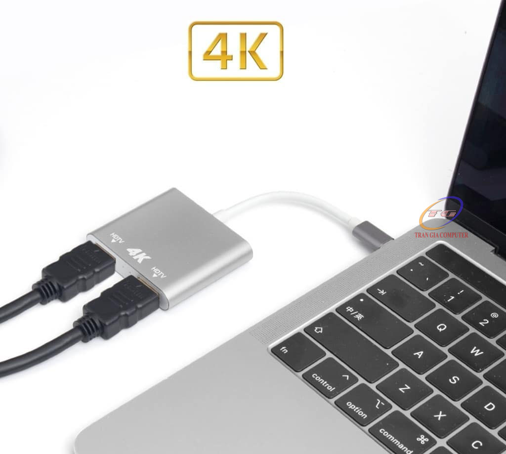 Cáp USB Type C ra 2 cổng HDMI ONTEN OTN-9175B