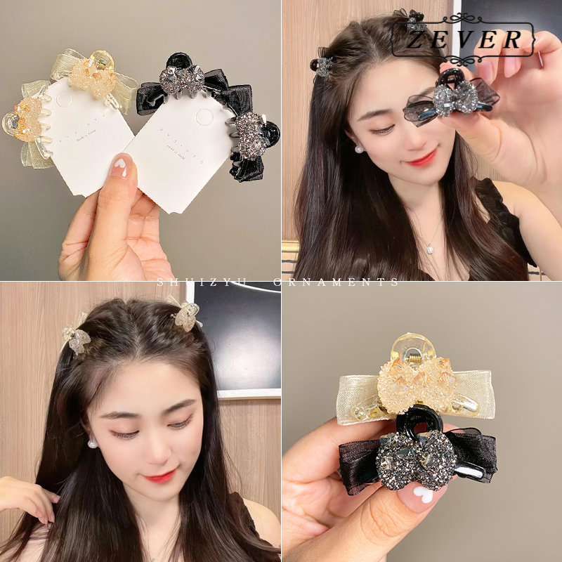 Kẹp Tóc Nơ Đính Đá Thời Trang Cho Nữ